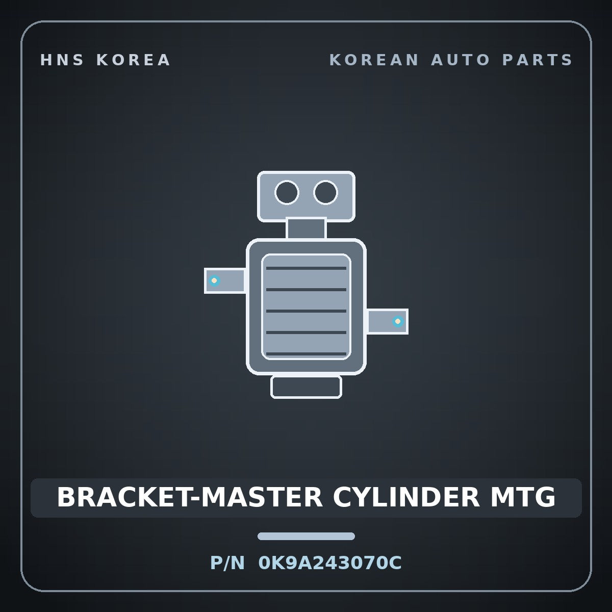 Genuine Mobis BRACKET-MASTER CYLINDER MTG 0K9A243070C for Credos 1997 HNS Parts Korea