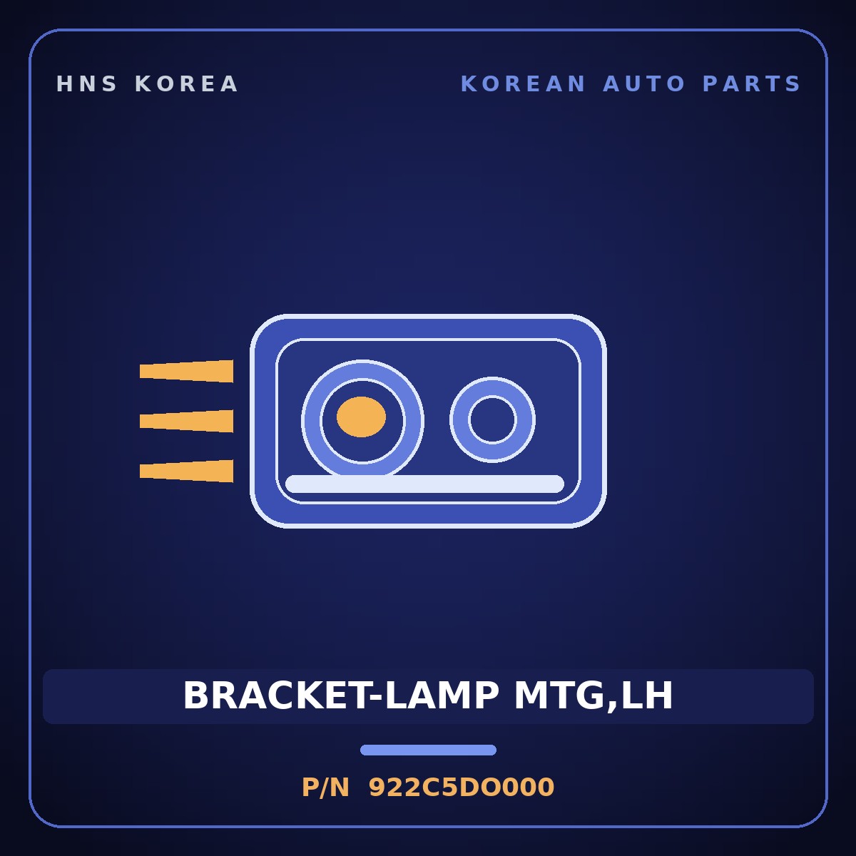 Genuine Mobis BRACKET-LAMP MTG,LH 922C5DO000 for EV9 2023 HNS Parts Korea