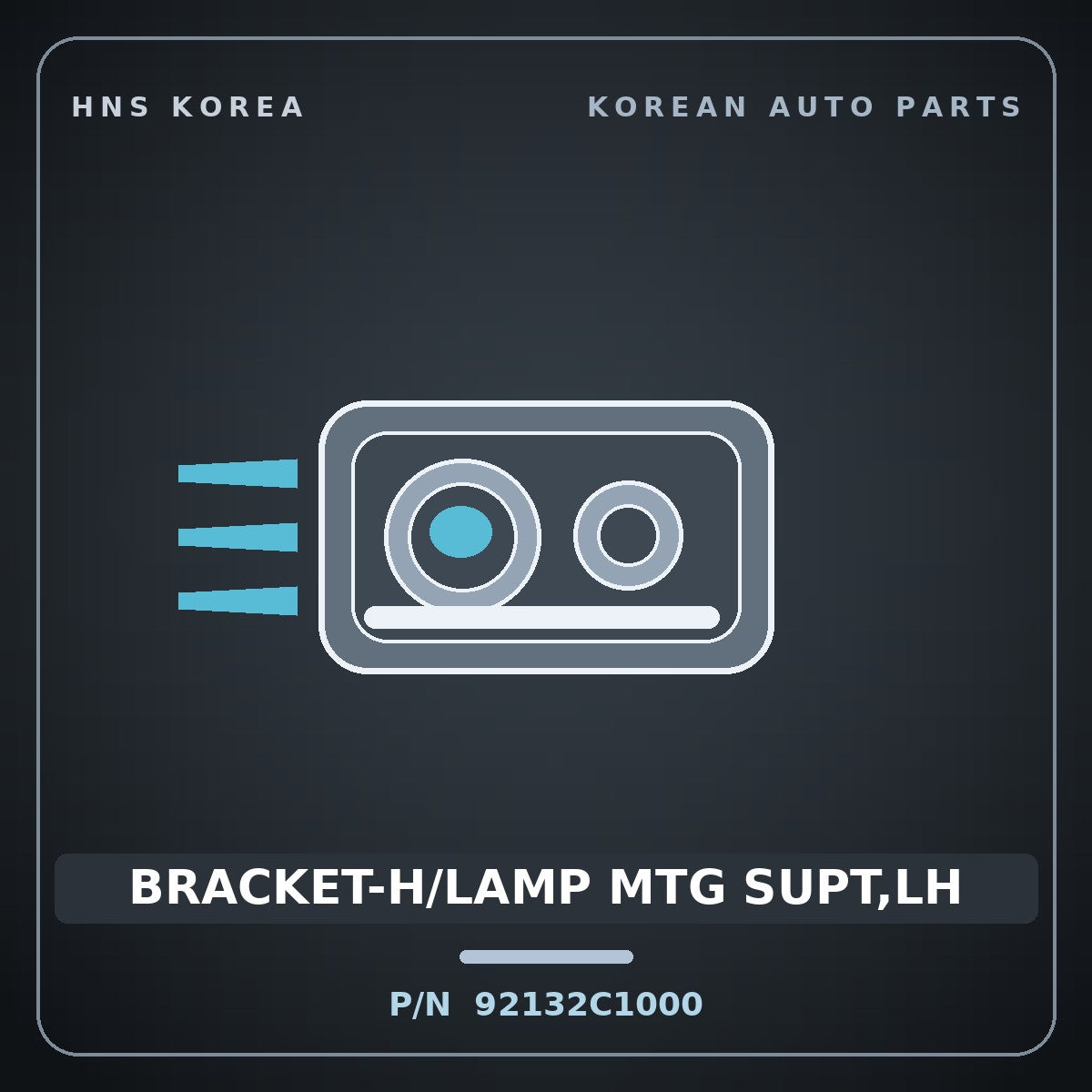 Genuine Mobis BRACKET-H/LAMP MTG SUPT,LH 92132C1000 for Sonata 2014 HNS Parts Korea
