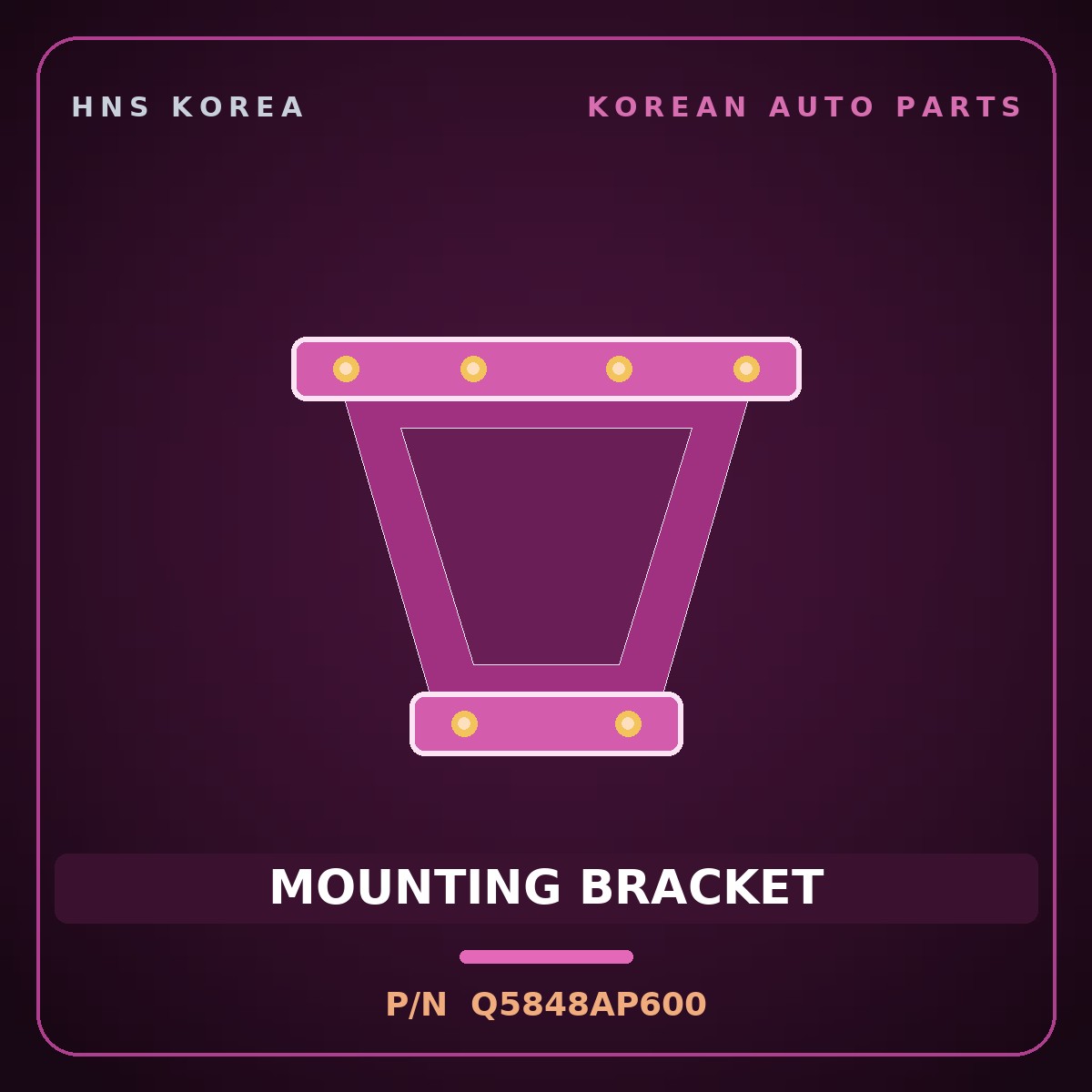 Genuine Mobis MOUNTING BRACKET Q5848AP600 for Seltos 2019 HNS Parts Korea