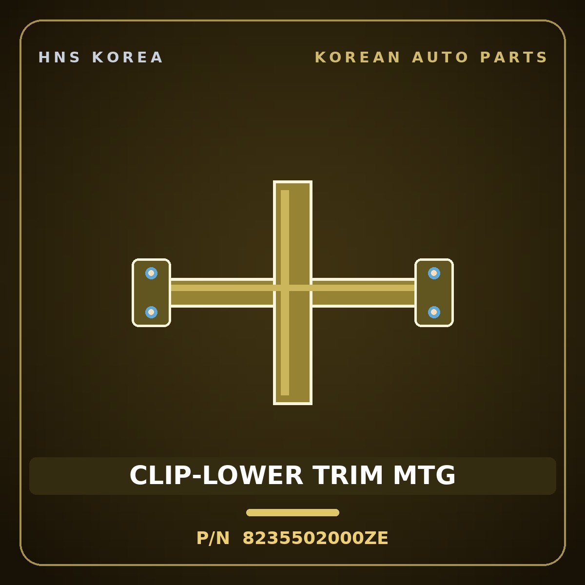 Genuine Mobis CLIP-LOWER TRIM MTG 8235502000ZE for Atos 1998 HNS Parts Korea