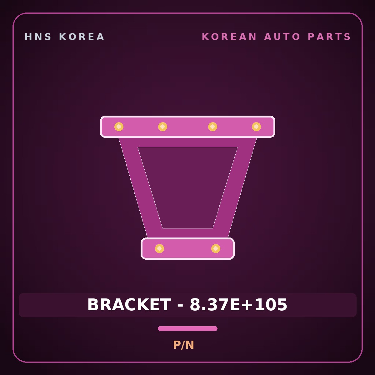 Genuine Mobis BRACKET - 8.37E+105  for Express 2019 HNS Parts Korea