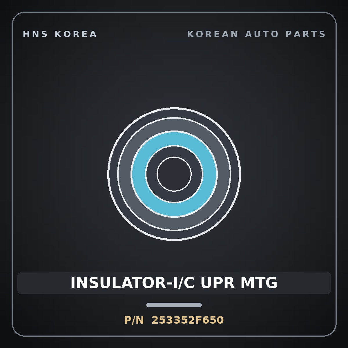 Genuine Mobis INSULATOR-I/C UPR MTG 253352F650 for Carnival 2016 HNS Parts Korea