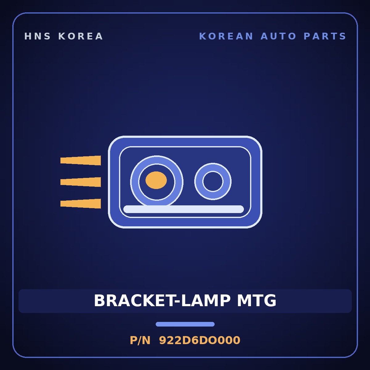 Genuine Mobis BRACKET-LAMP MTG 922D6DO000 for EV9 2023 HNS Parts Korea