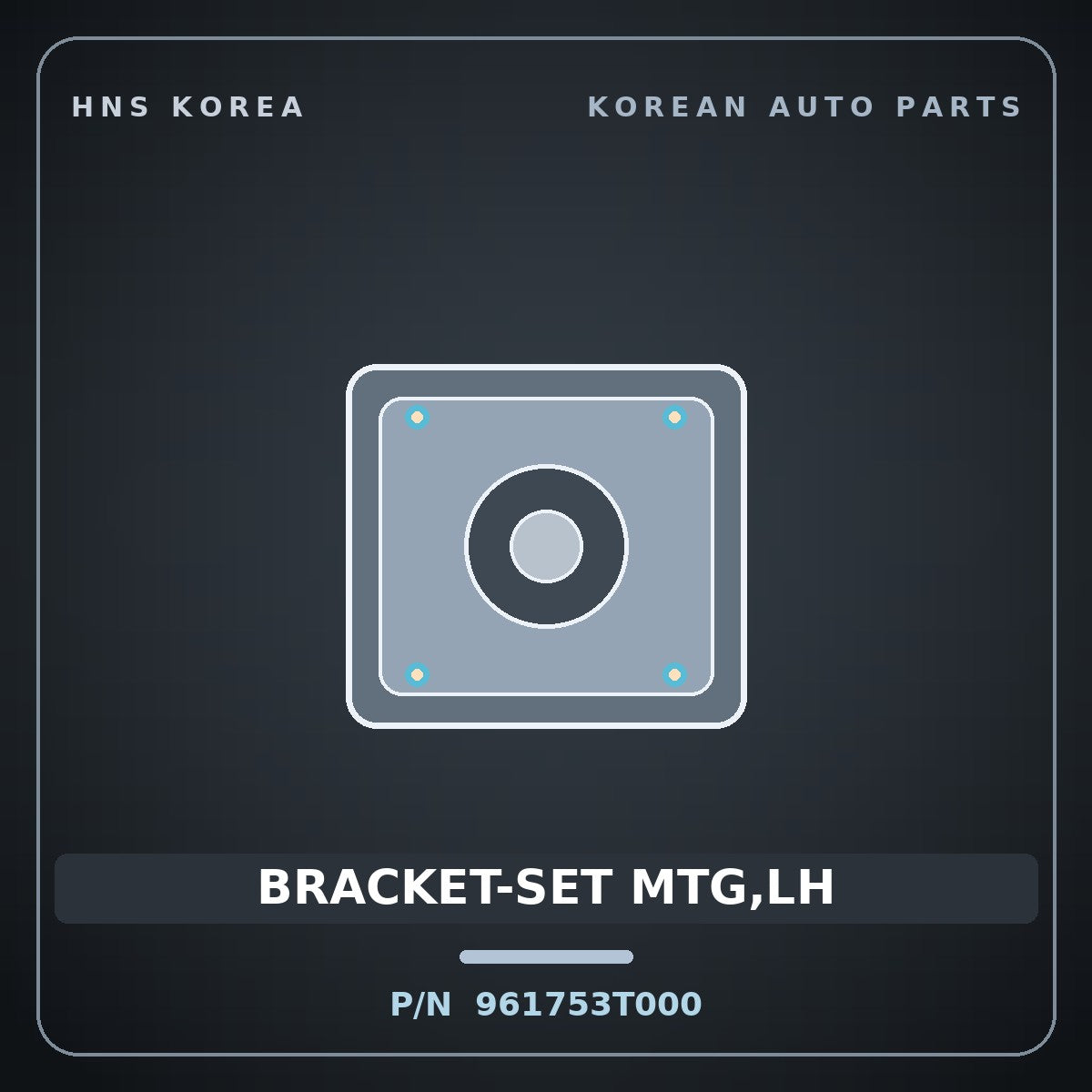 Genuine Mobis BRACKET-SET MTG,LH 961753T000 for K9 2011 HNS Parts Korea