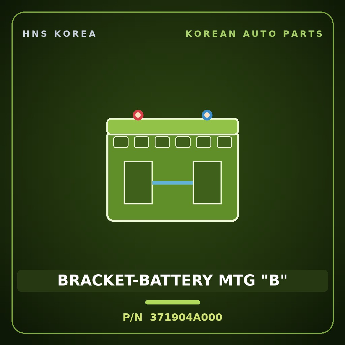 Genuine Mobis BRACKET-BATTERY MTG "B" 371904A000 for Grand Starex 1997 HNS Parts Korea