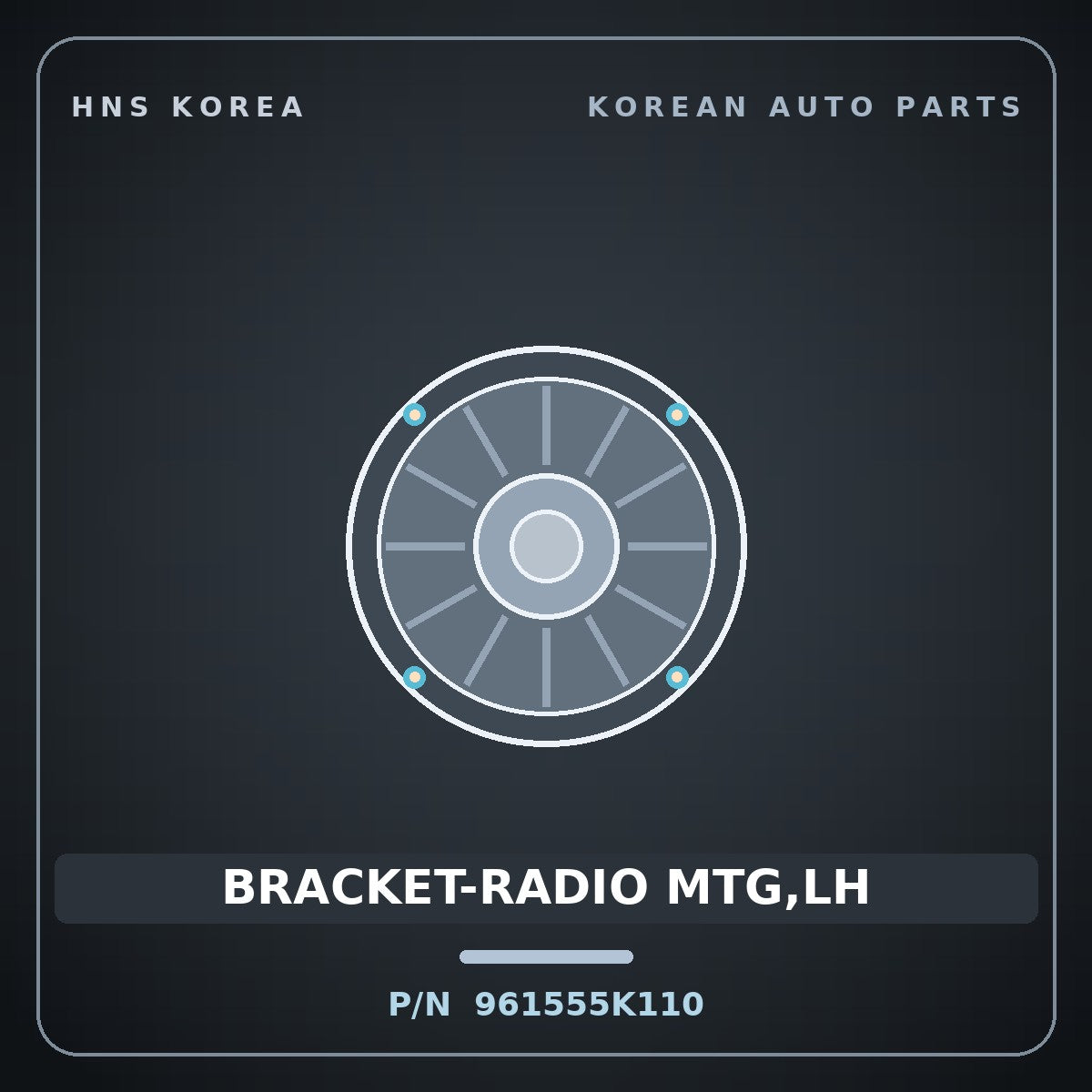 Genuine Mobis BRACKET-RADIO MTG,LH 961555K110 for County 2004 HNS Parts Korea