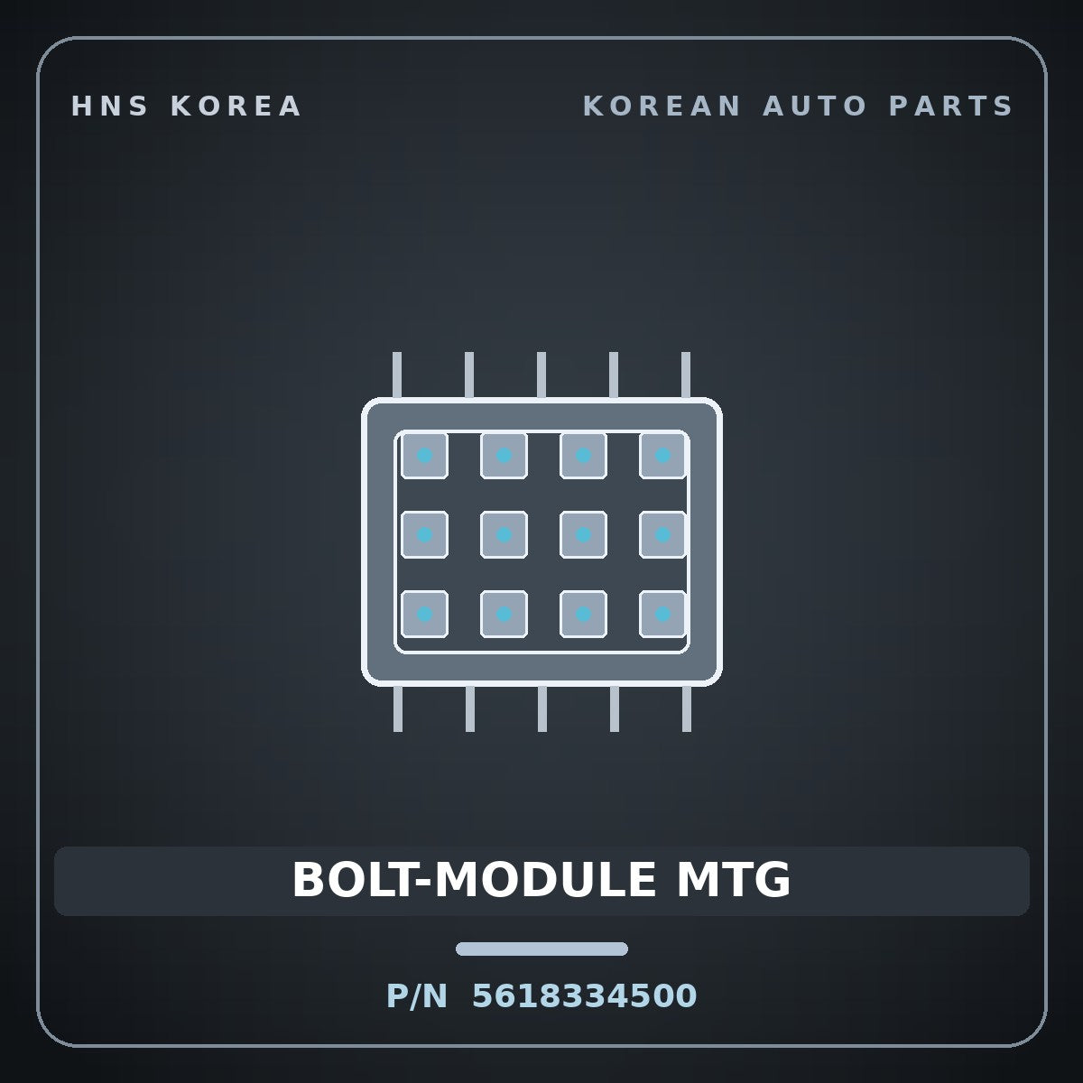Genuine Mobis BOLT-MODULE MTG 5618334500 for Grand Starex 1995 HNS Parts Korea