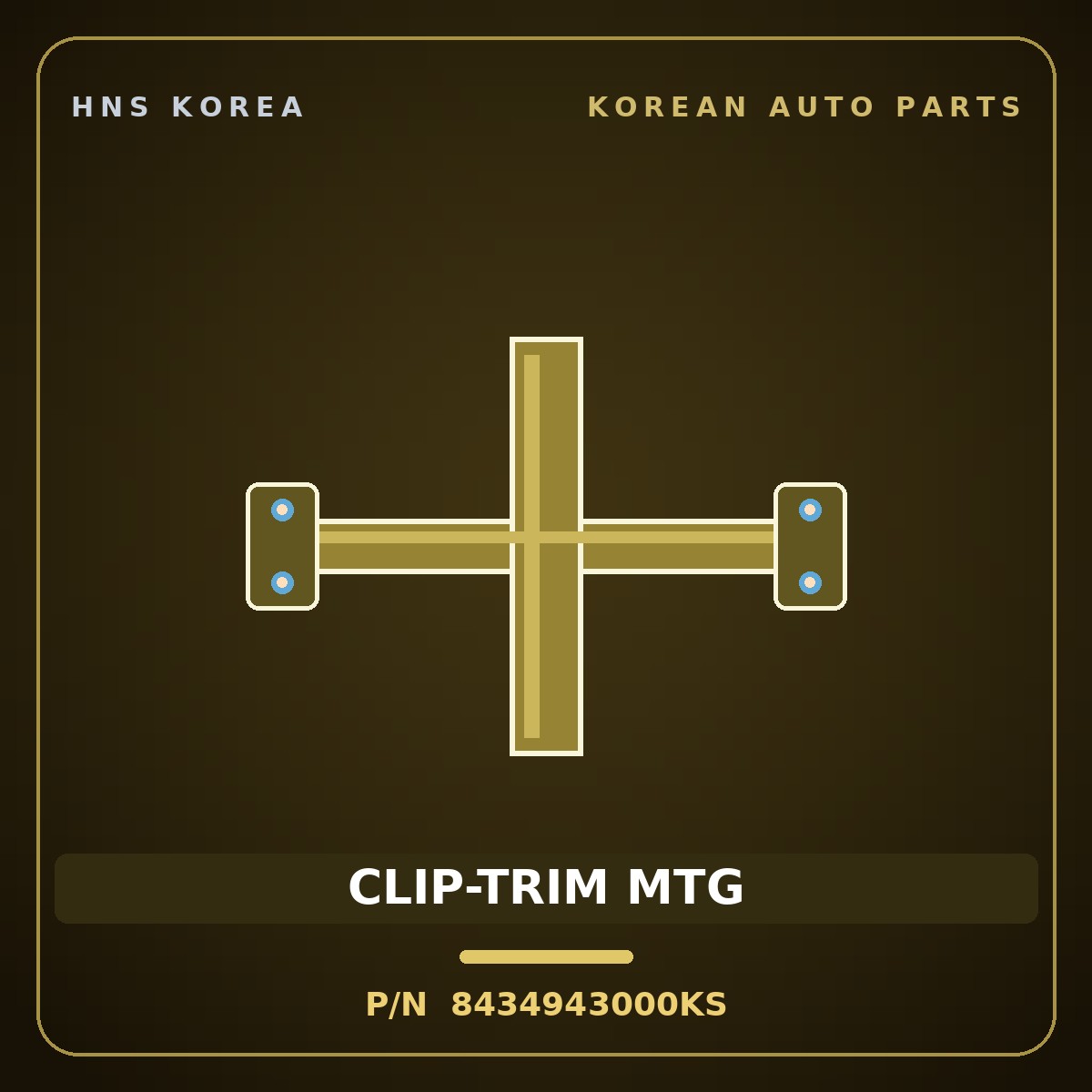 Genuine Mobis CLIP-TRIM MTG 8434943000KS for Carnival 2006 HNS Parts Korea