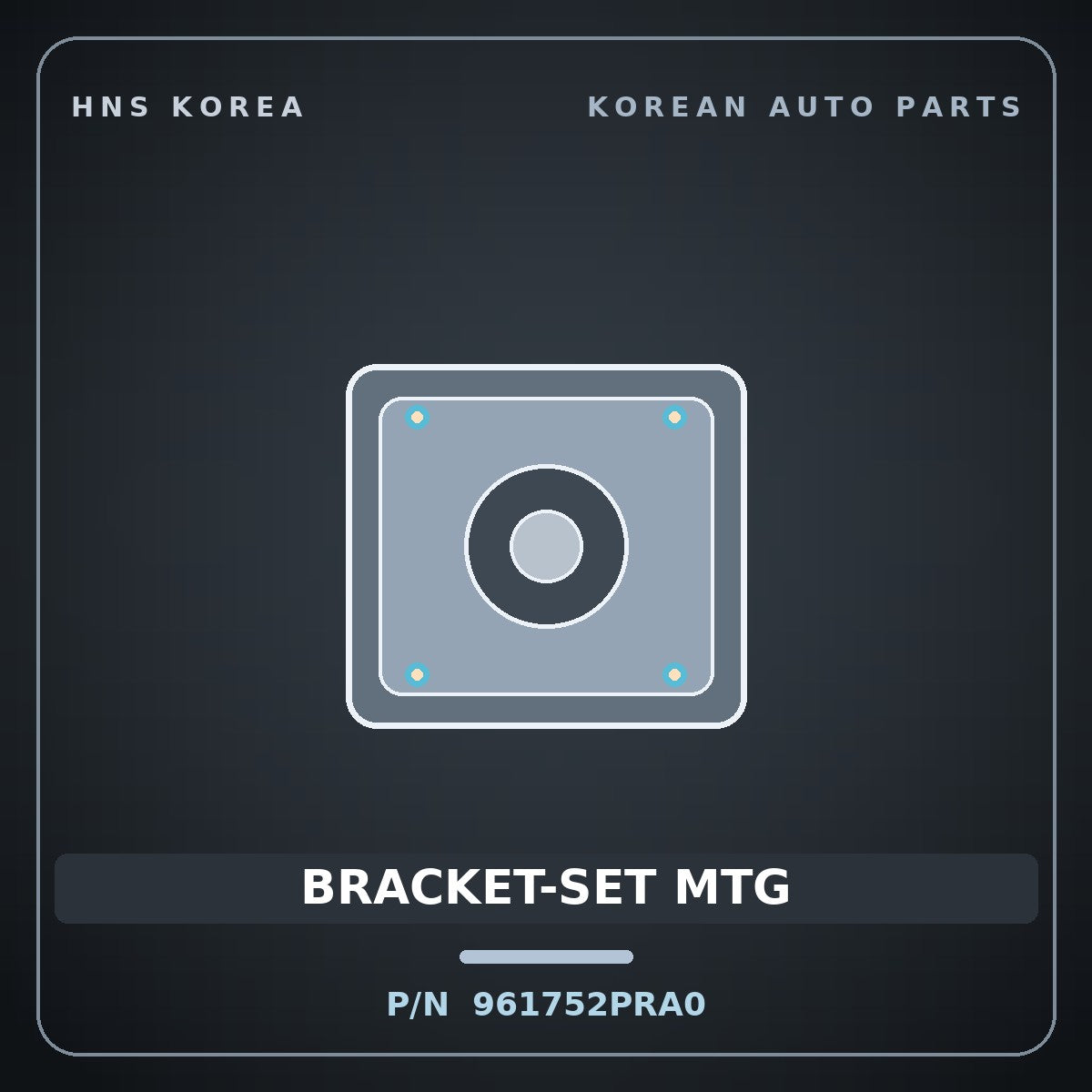 Genuine Mobis BRACKET-SET MTG 961752PRA0 for Sorento 2012 HNS Parts Korea