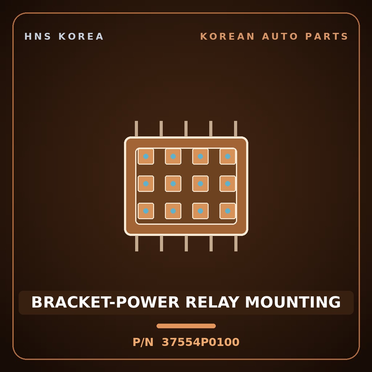 Genuine Mobis BRACKET-POWER RELAY MOUNTING 37554P0100 for Grandeur 2024 HNS Parts Korea