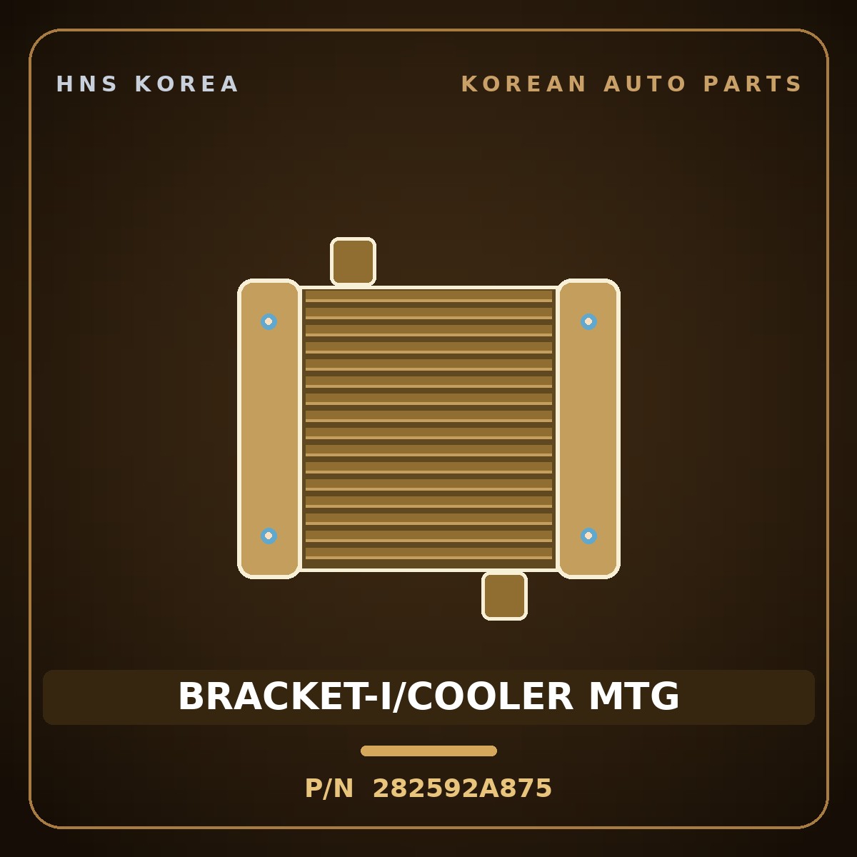 Genuine Mobis BRACKET-I/COOLER MTG 282592A875 for Sonata 2017 HNS Parts Korea