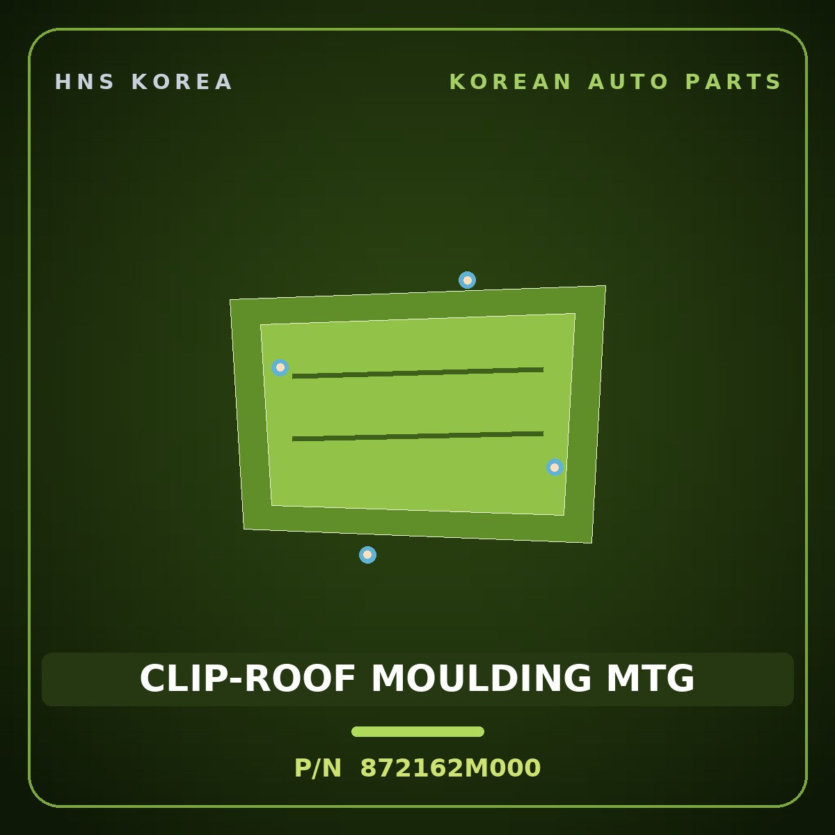 Genuine Mobis CLIP-ROOF MOULDING MTG 872162M000 for Genesis Coupe 2008 HNS Parts Korea