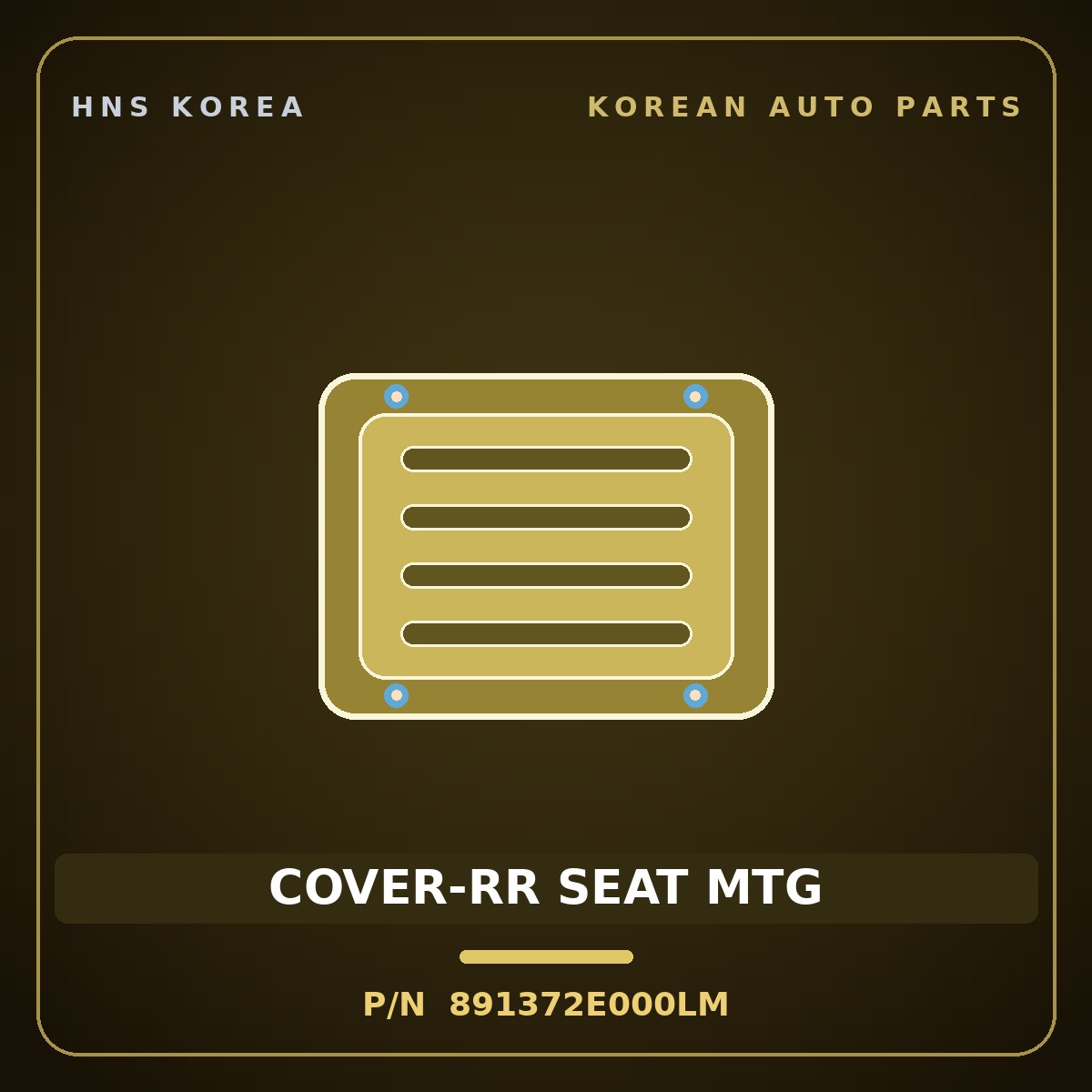 Genuine Mobis COVER-RR SEAT MTG 891372E000LM for Tucson 2006 HNS Parts Korea