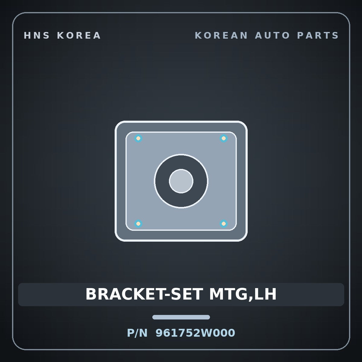 Genuine Mobis BRACKET-SET MTG,LH 961752W000 for Maxcruz 2012 HNS Parts Korea