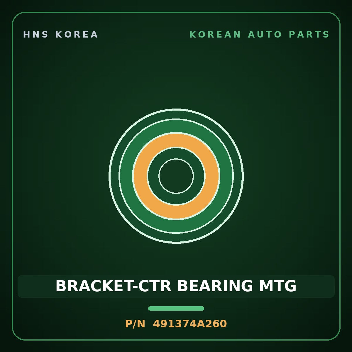 Genuine Mobis BRACKET-CTR BEARING MTG 491374A260 for Starex 2004 HNS Parts Korea