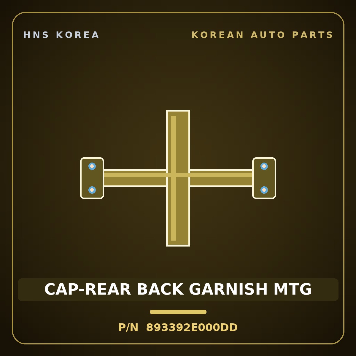 Genuine Mobis CAP-REAR BACK GARNISH MTG 893392E000DD for Tucson 2006 HNS Parts Korea