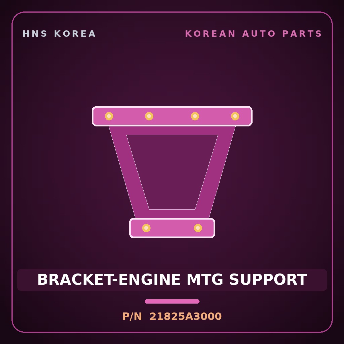 Genuine Mobis BRACKET-ENGINE MTG SUPPORT 21825A3000 for Ray 2018 HNS Parts Korea