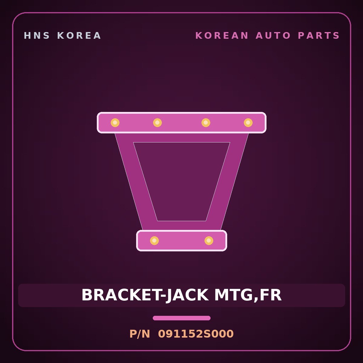 Genuine Mobis BRACKET-JACK MTG,FR 091152S000 for Sportage 2010 HNS Parts Korea