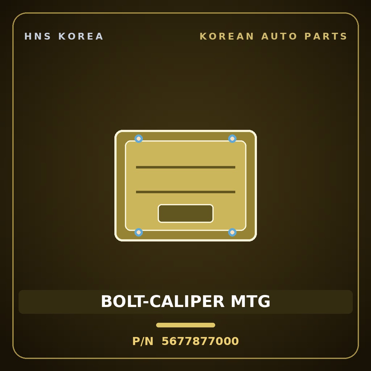 Genuine Mobis BOLT-CALIPER MTG 5677877000 for 11-Ton Truck 1995 HNS Parts Korea
