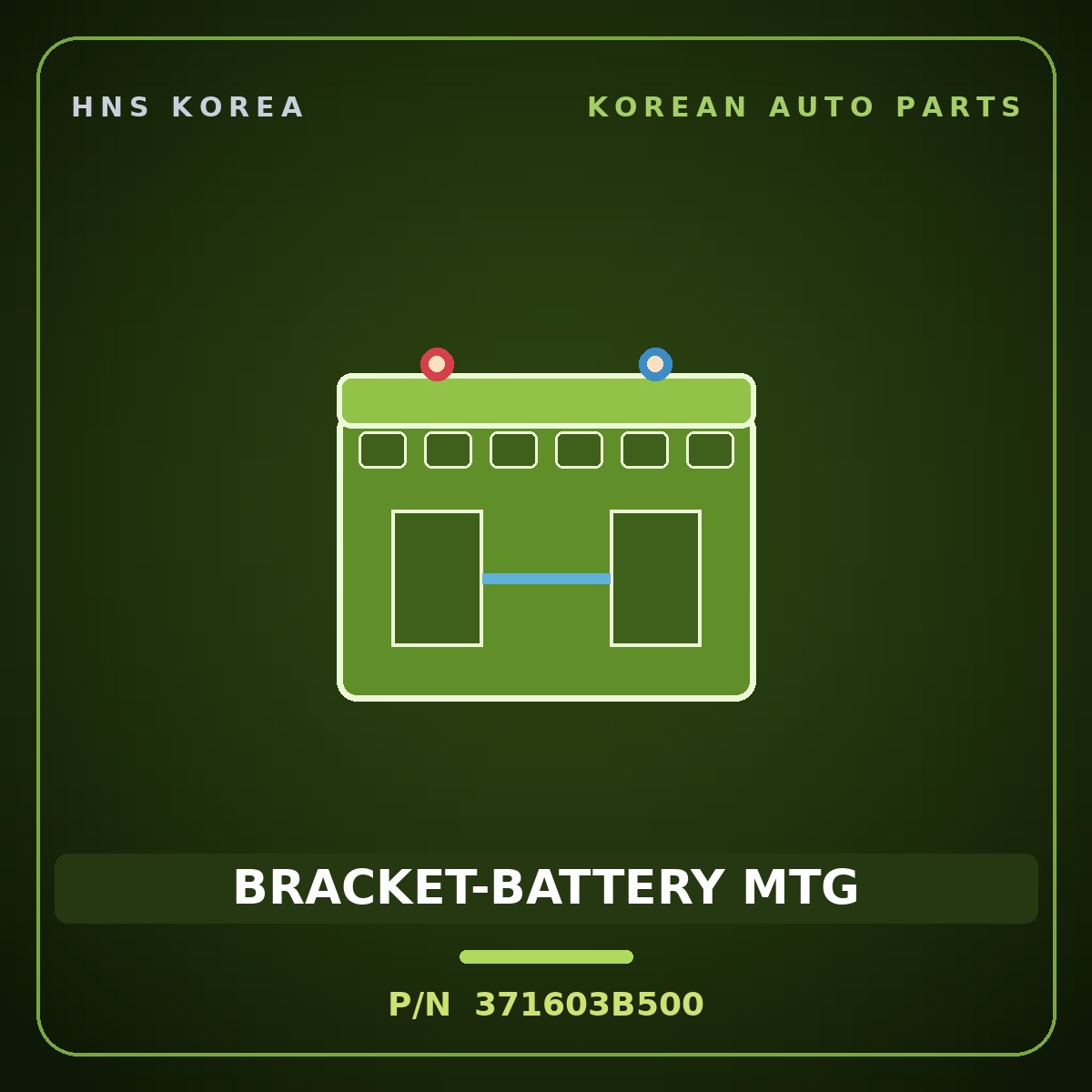 Genuine Mobis BRACKET-BATTERY MTG 371603B500 for Equus 2006 HNS Parts Korea