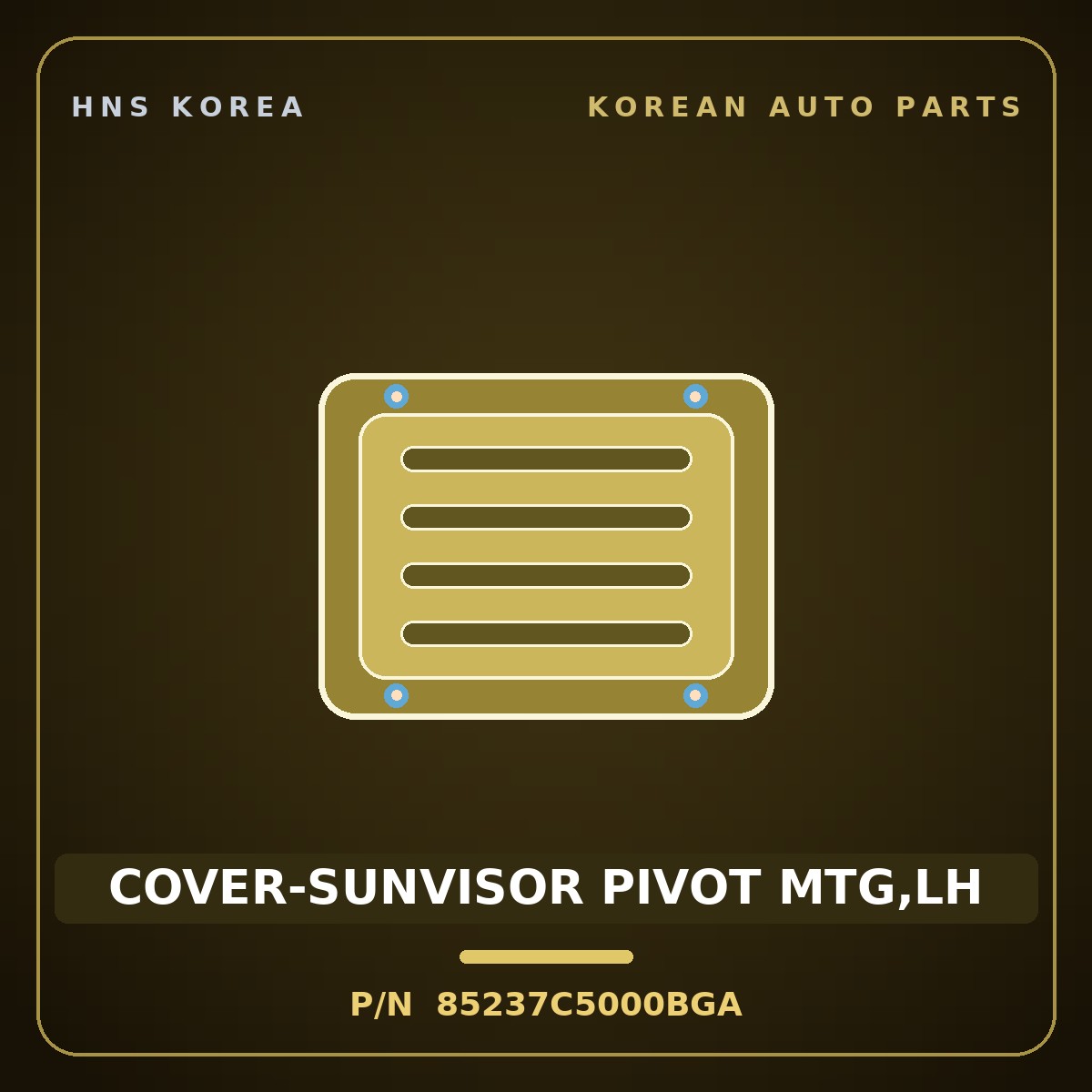 Genuine Mobis COVER-SUNVISOR PIVOT MTG,LH 85237C5000BGA for Sorento 2015 HNS Parts Korea