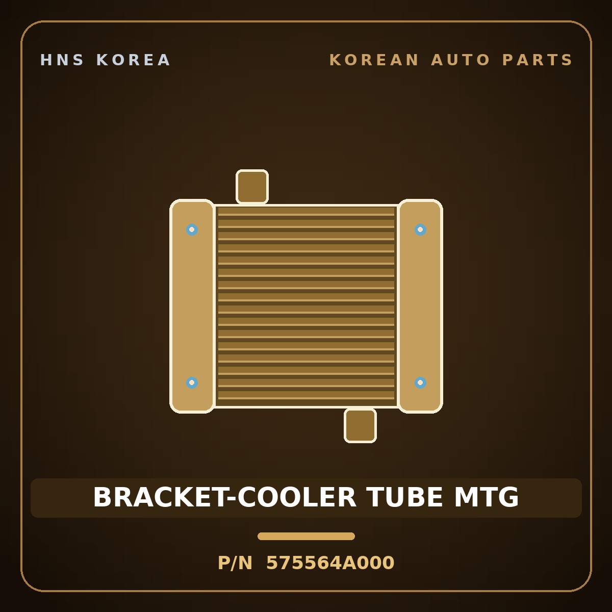 Genuine Mobis BRACKET-COOLER TUBE MTG 575564A000 for Grand Starex 1997 HNS Parts Korea