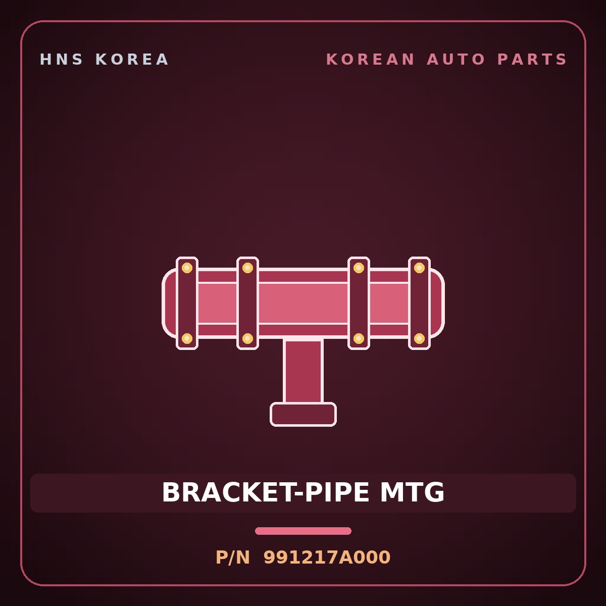 Genuine Mobis BRACKET-PIPE MTG 991217A000 for 11-Ton Truck 1998 HNS Parts Korea