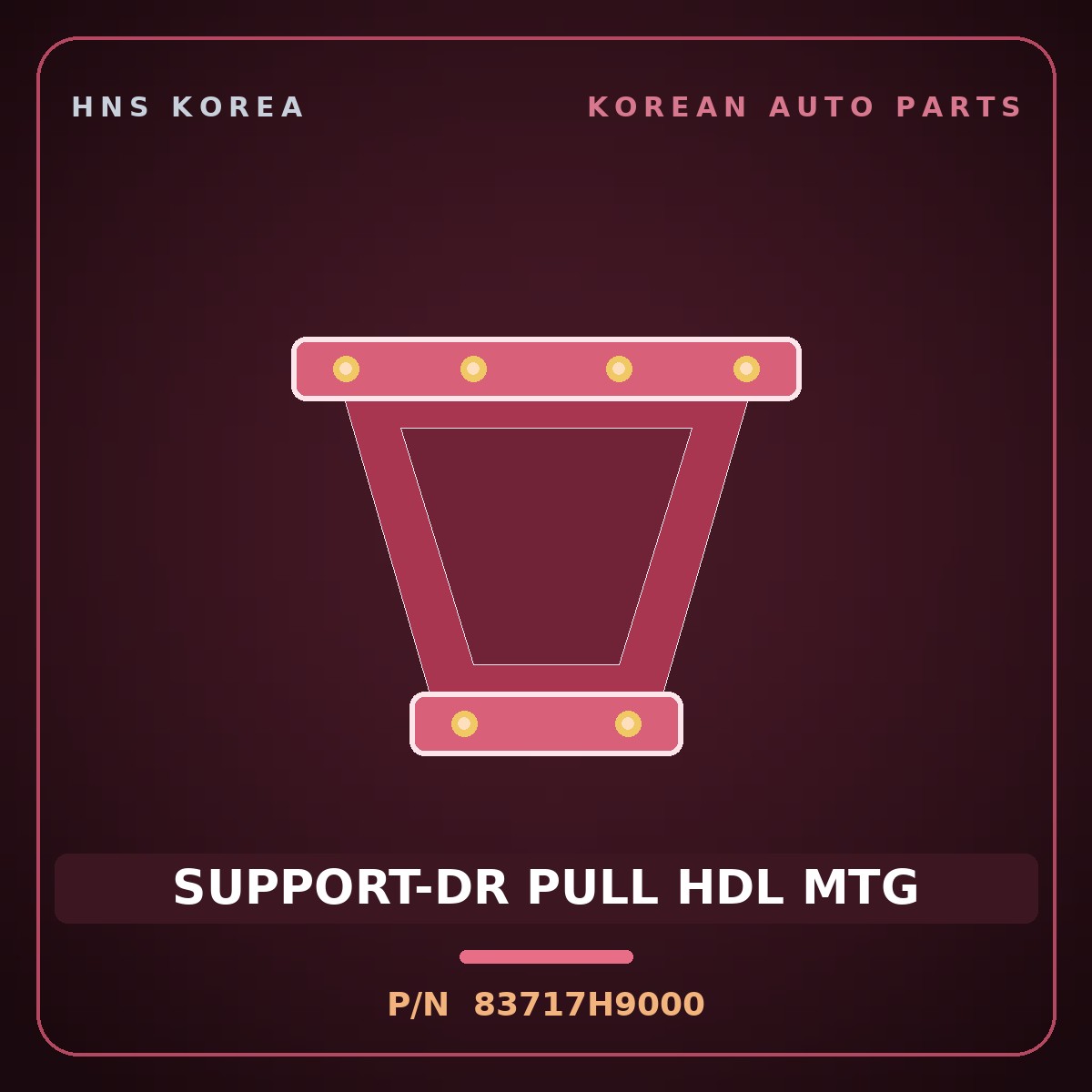 Genuine Mobis SUPPORT-DR PULL HDL MTG 83717H9000 for Stonic 2017 HNS Parts Korea