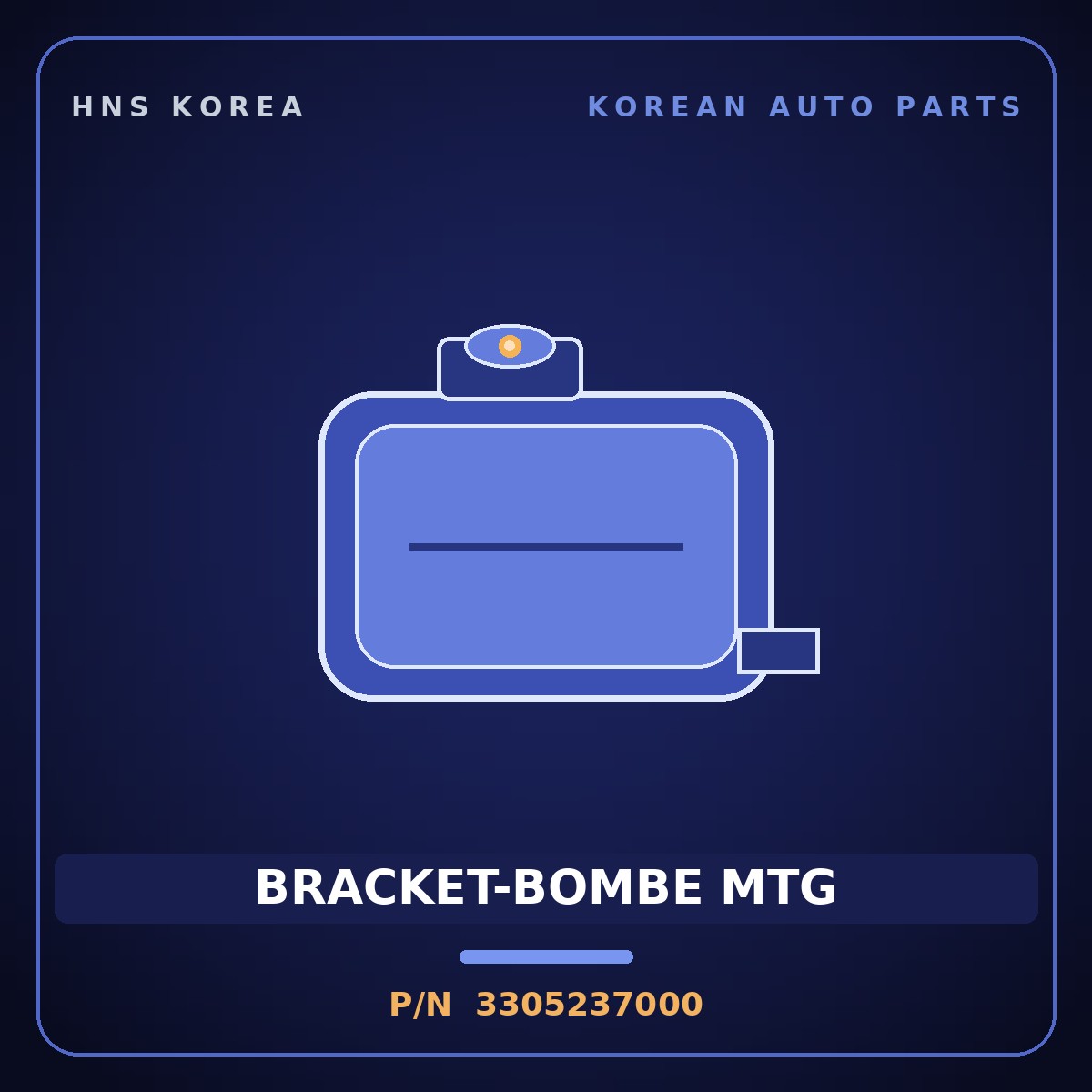 Genuine Mobis BRACKET-BOMBE MTG 3305237000 for Dynasty 1992 HNS Parts Korea