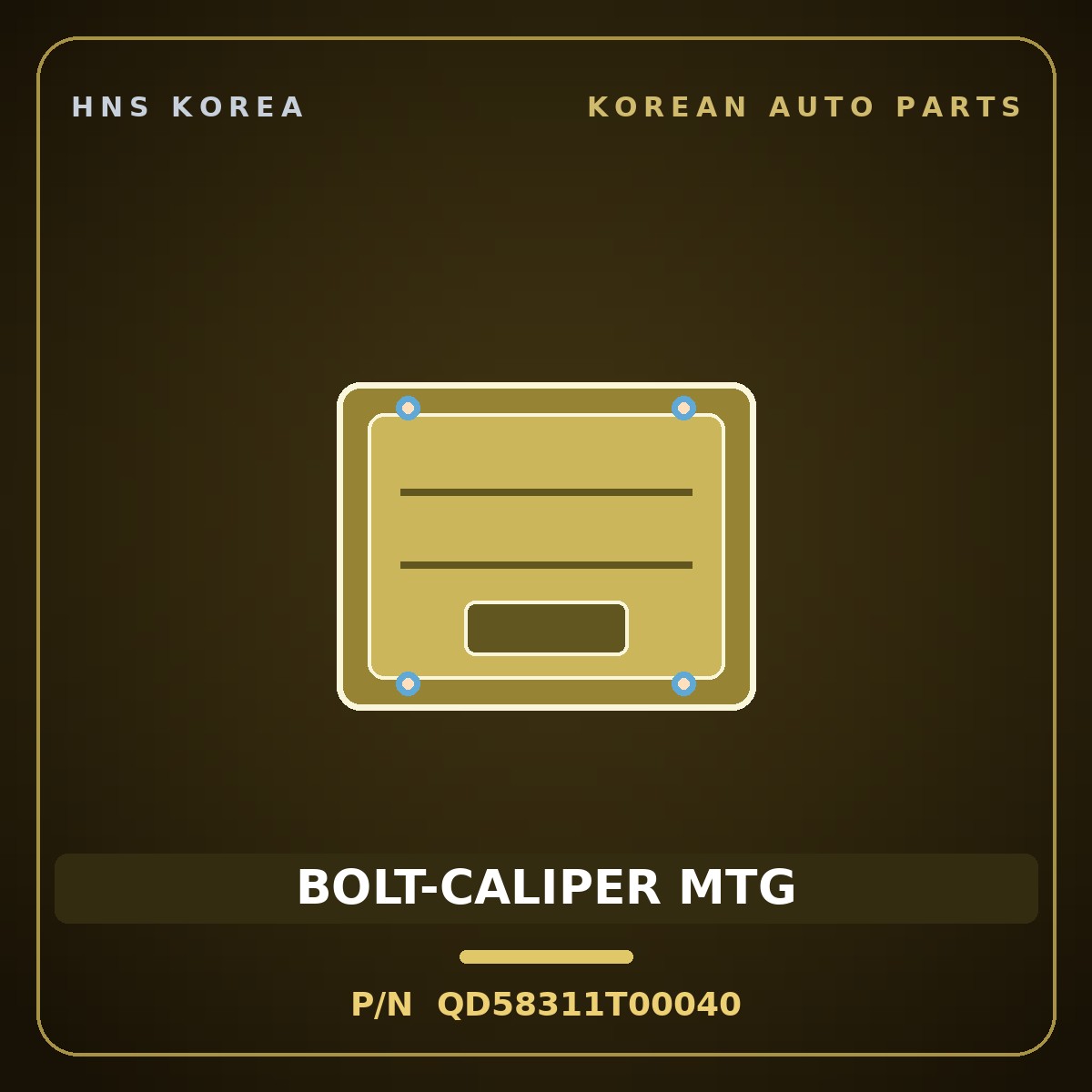 Genuine Mobis BOLT-CALIPER MTG QD58311T00040 for Aero City 2008 HNS Parts Korea