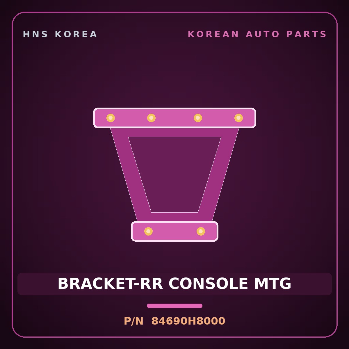 Genuine Mobis BRACKET-RR CONSOLE MTG 84690H8000 for Stonic 2017 HNS Parts Korea