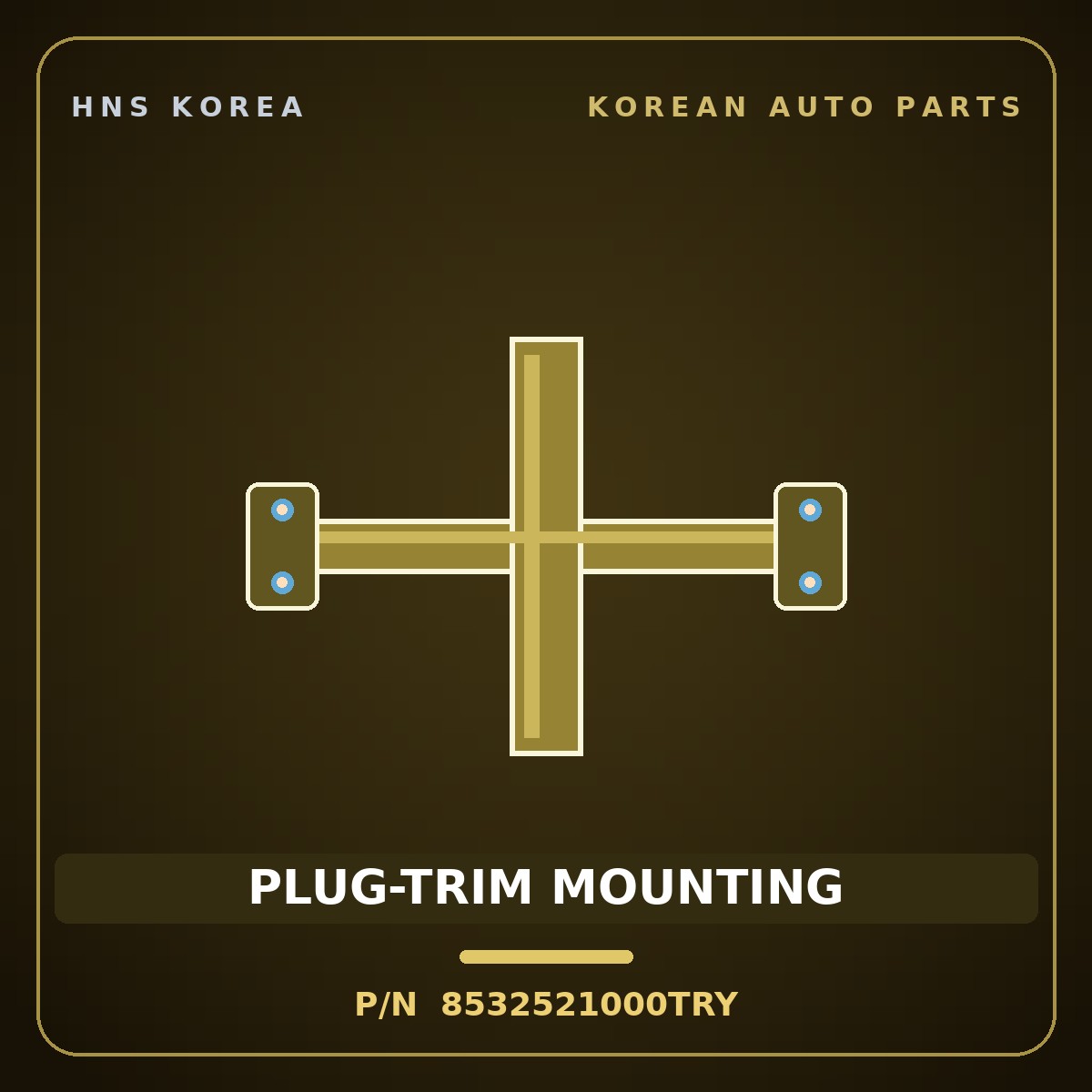 Genuine Mobis PLUG-TRIM MOUNTING 8532521000TRY for Elantra 2016 HNS Parts Korea