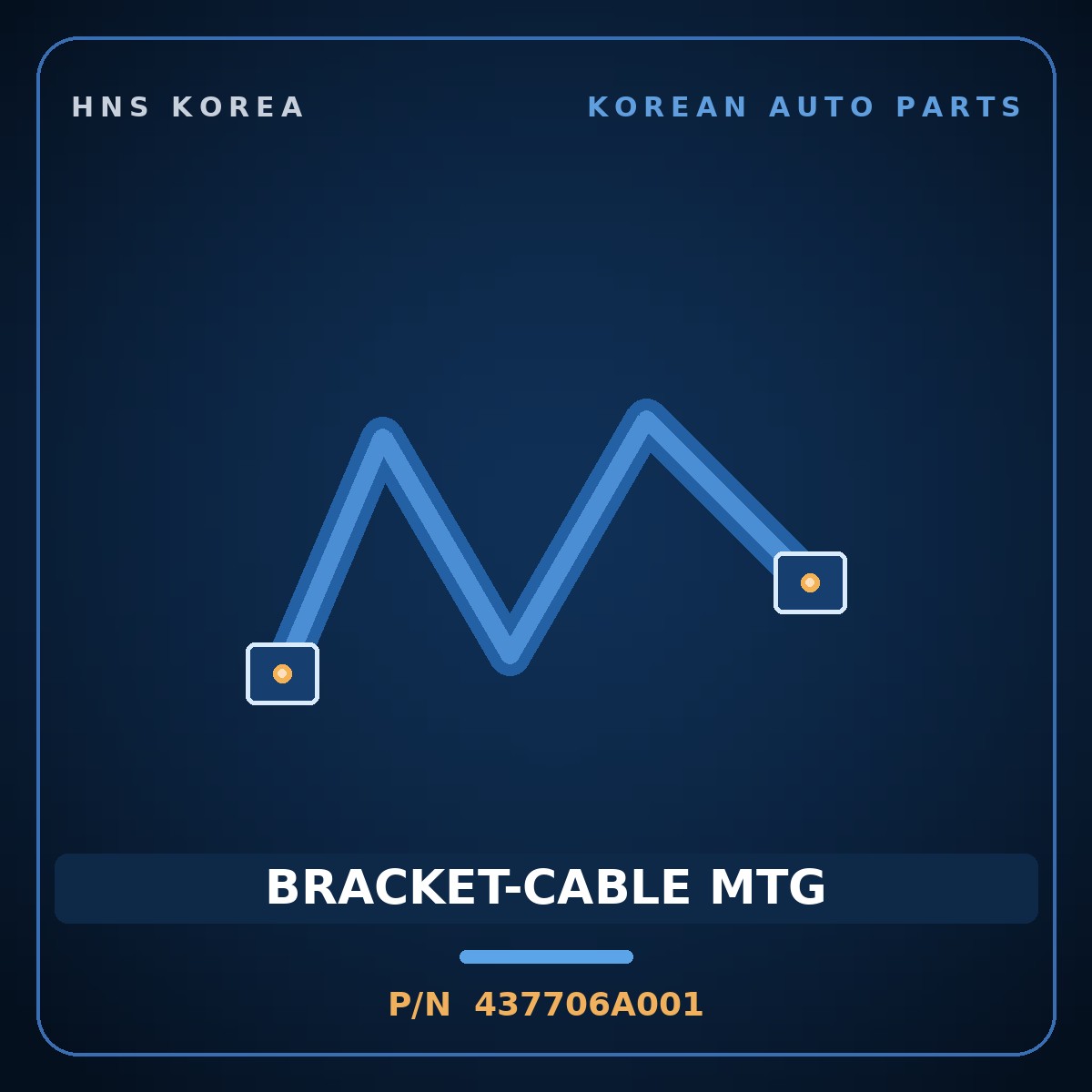 Genuine Mobis BRACKET-CABLE MTG 437706A001 for 5-Ton Truck 1997 HNS Parts Korea