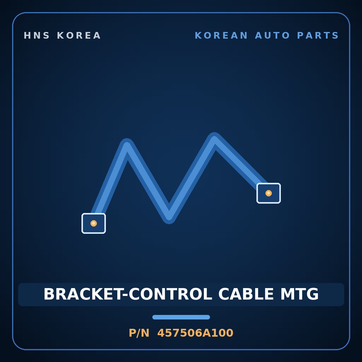 Genuine Mobis BRACKET-CONTROL CABLE MTG 457506A100 for 5-Ton Truck 1997 HNS Parts Korea