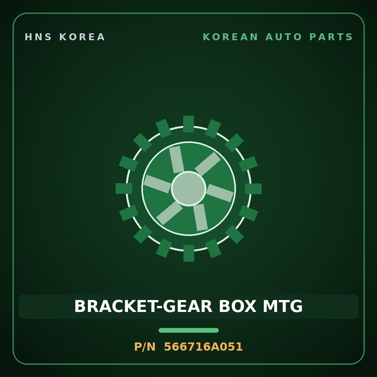 Genuine Mobis BRACKET-GEAR BOX MTG 566716A051 for 5-Ton Truck 1997 HNS Parts Korea