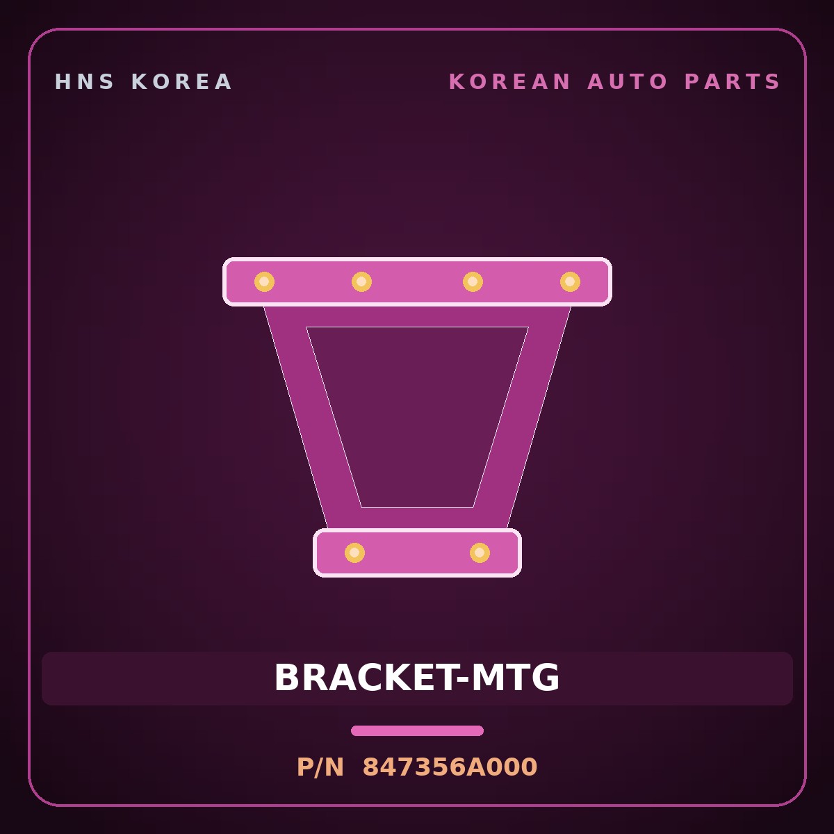 Genuine Mobis BRACKET-MTG 847356A000 for 5-Ton Truck 1997 HNS Parts Korea