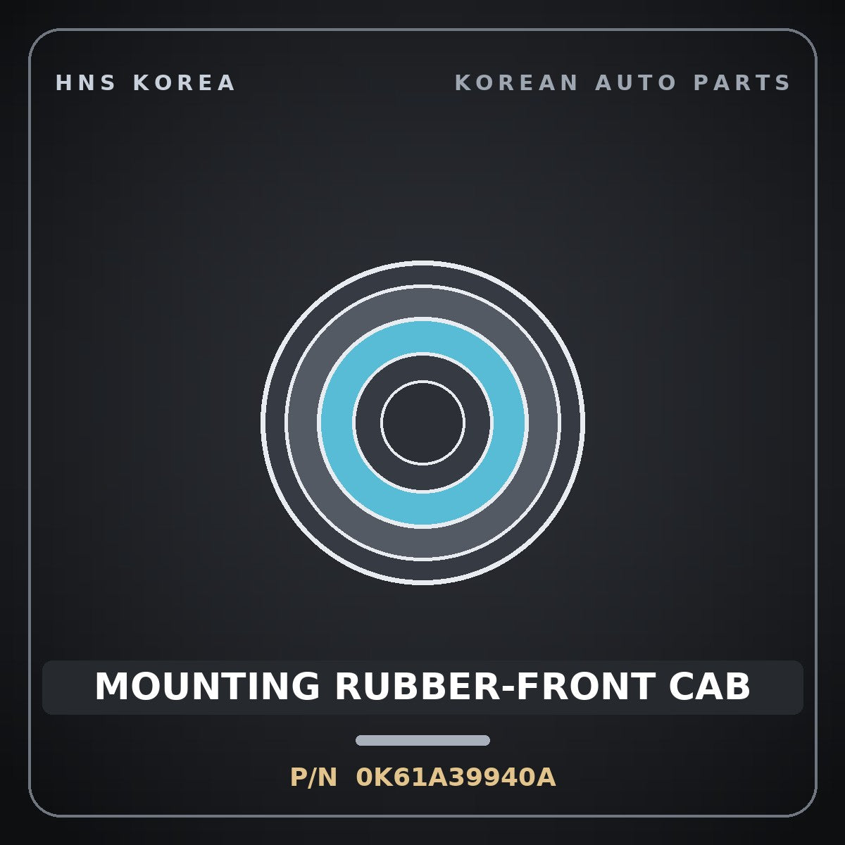 Genuine Mobis MOUNTING RUBBER-FRONT CAB 0K61A39940A for Bongo 1997 HNS Parts Korea