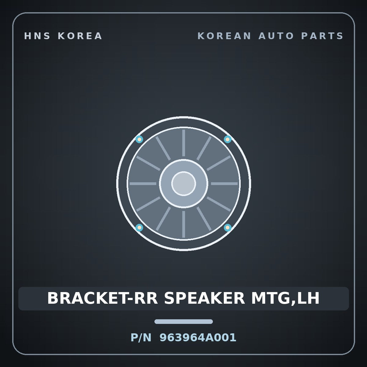 Genuine Mobis BRACKET-RR SPEAKER MTG,LH 963964A001 for Grand Starex 1997 HNS Parts Korea