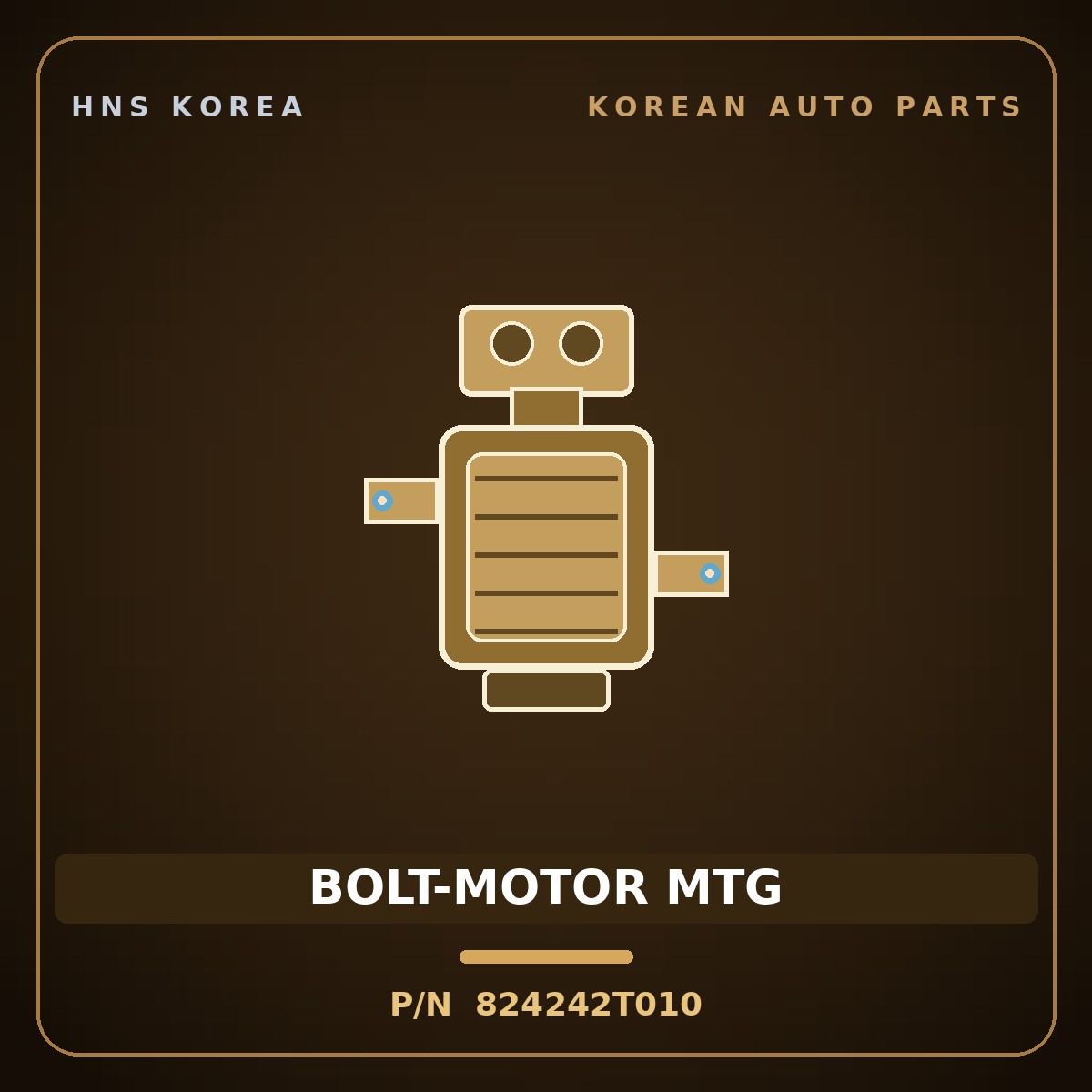 Genuine Mobis BOLT-MOTOR MTG 824242T010 for K5 2011 HNS Parts Korea