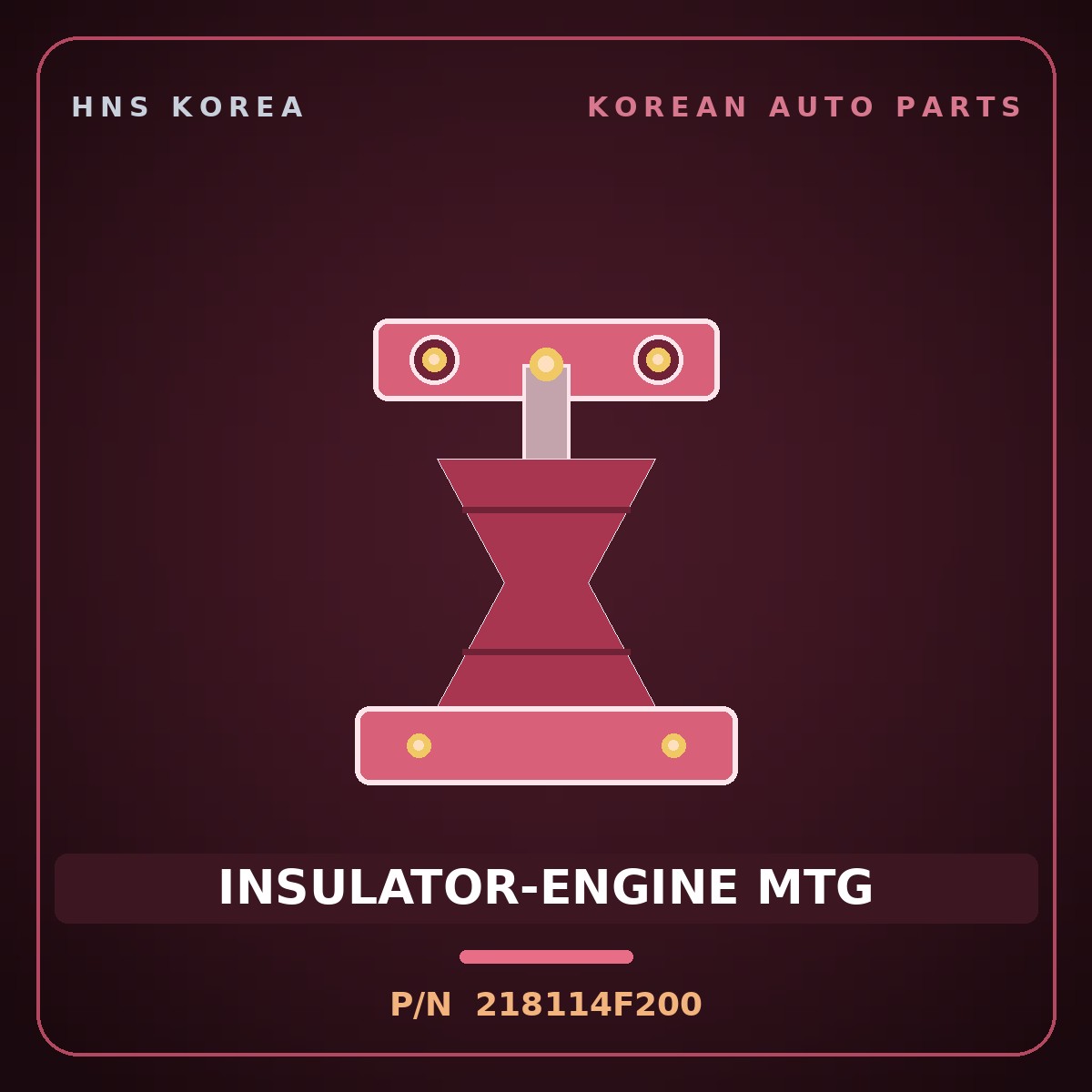 Genuine Mobis INSULATOR-ENGINE MTG 218114F200 for Porter 2004 HNS Parts Korea