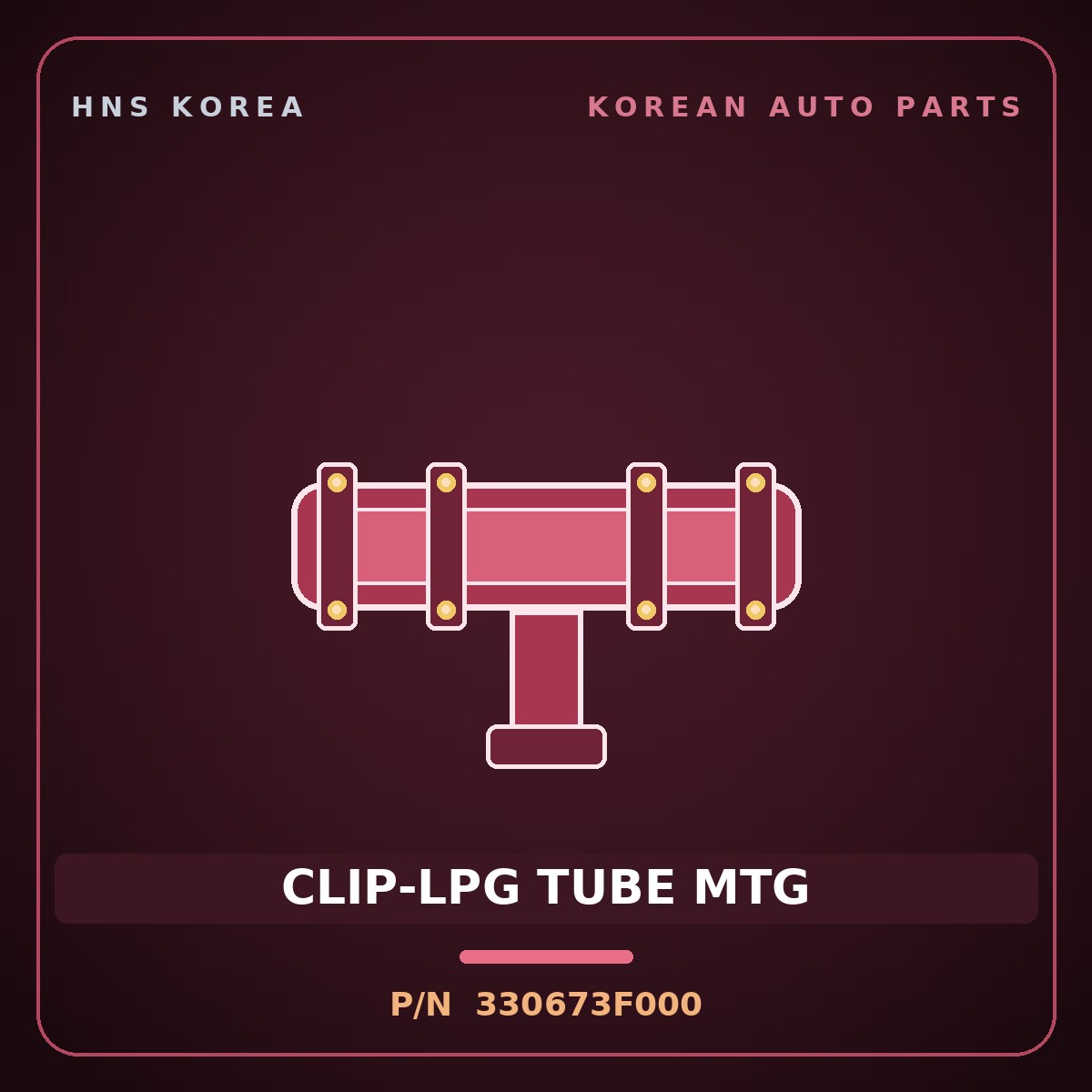 Genuine Mobis CLIP-LPG TUBE MTG 330673F000 for Sportage 2006 HNS Parts Korea