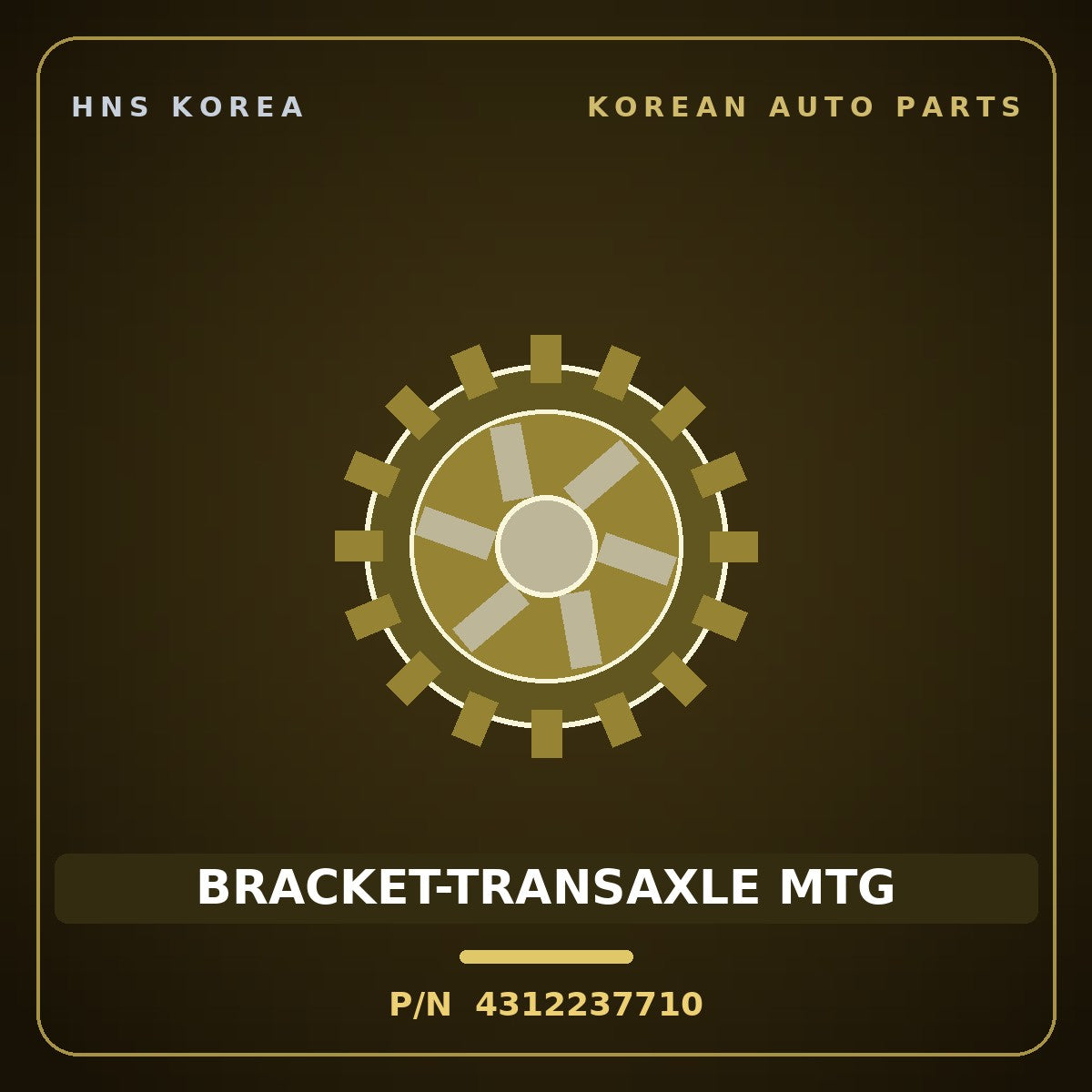 Genuine Mobis BRACKET-TRANSAXLE MTG 4312237710 for Sonata 1995 HNS Parts Korea
