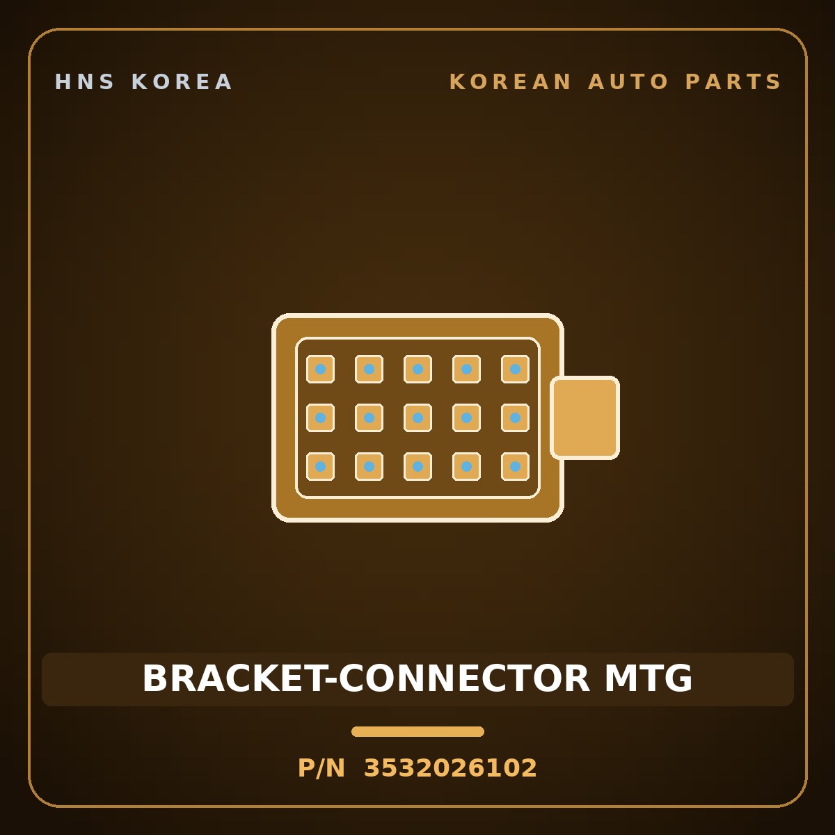 Genuine Mobis BRACKET-CONNECTOR MTG 3532026102 for Elantra 1996 HNS Parts Korea