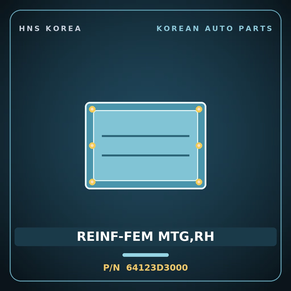 Genuine Mobis REINF-FEM MTG,RH 64123D3000 for Tucson 2015 HNS Parts Korea