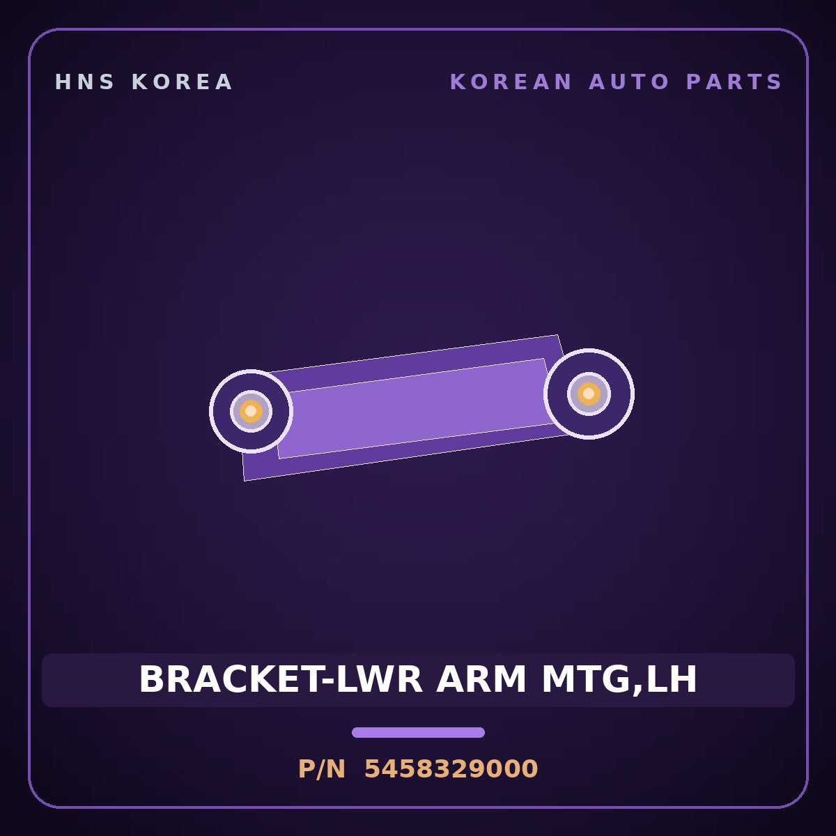 Genuine Mobis BRACKET-LWR ARM MTG,LH 5458329000 for Elantra 1996 HNS Parts Korea