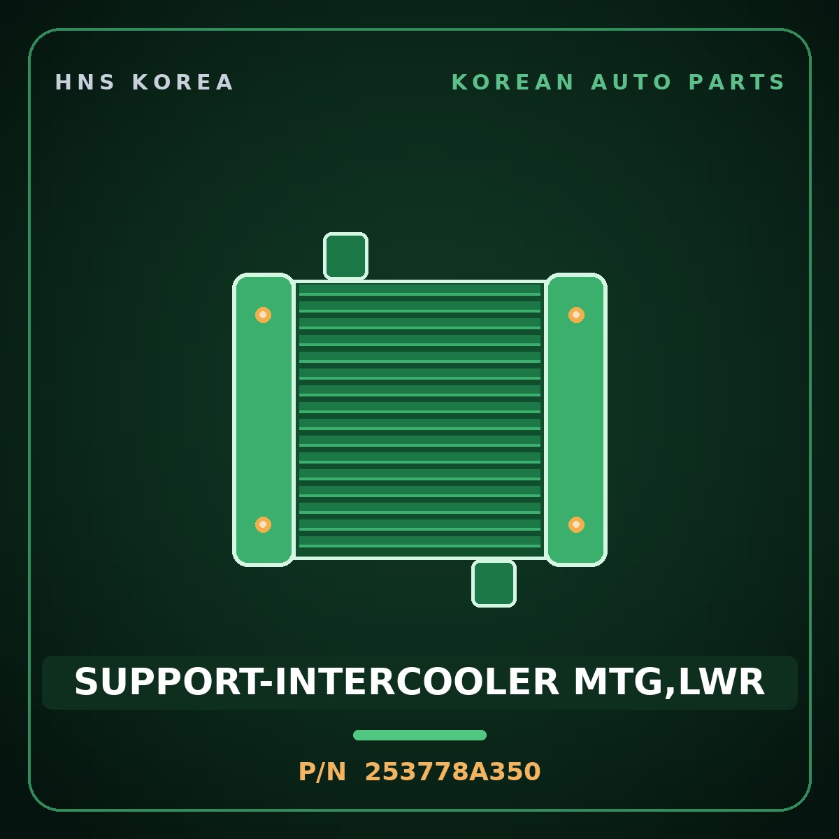 Genuine Mobis SUPPORT-INTERCOOLER MTG,LWR 253778A350 for Aero Queen 2004 HNS Parts Korea