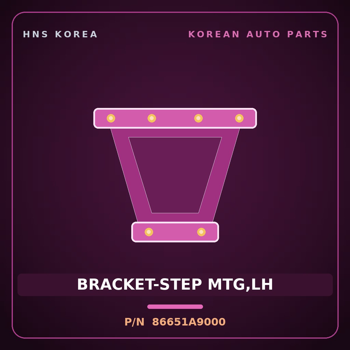Genuine Mobis BRACKET-STEP MTG,LH 86651A9000 for Carnival 2014 HNS Parts Korea