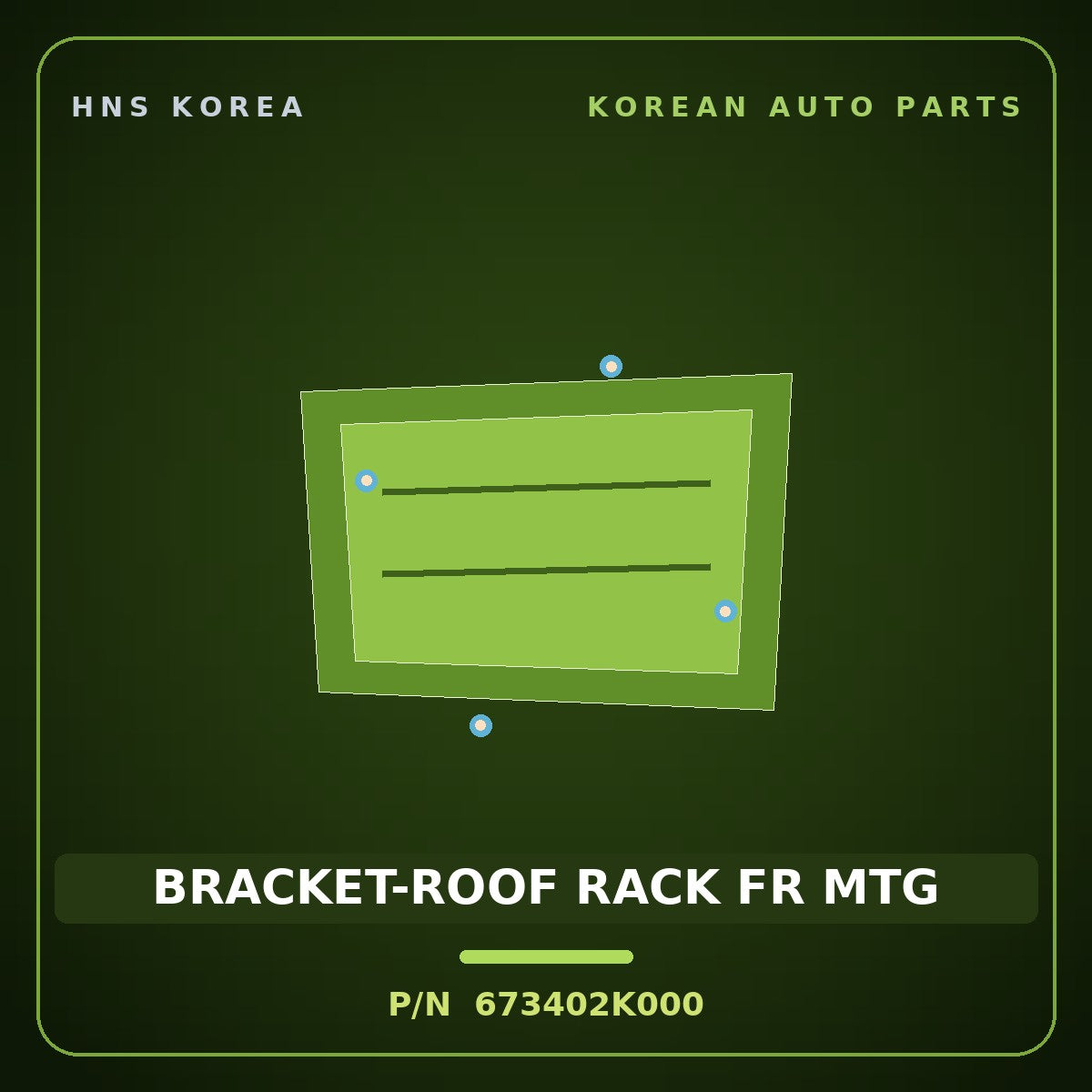 Genuine Mobis BRACKET-ROOF RACK FR MTG 673402K000 for Soul 2008 HNS Parts Korea