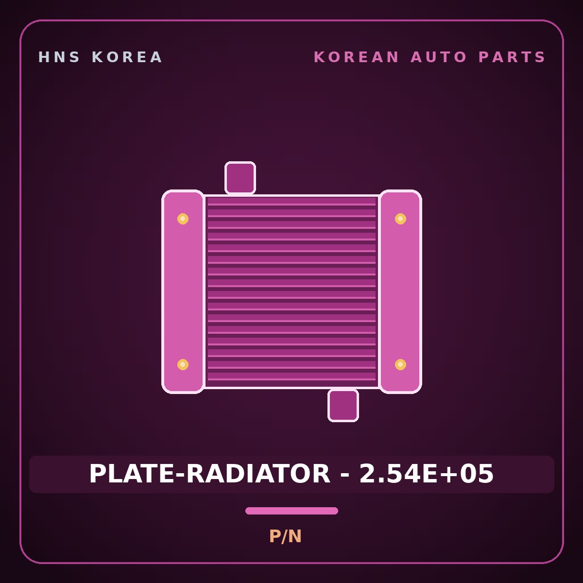 Genuine Mobis PLATE-RADIATOR - 2.54E+05  for Bongo 2002 HNS Parts Korea